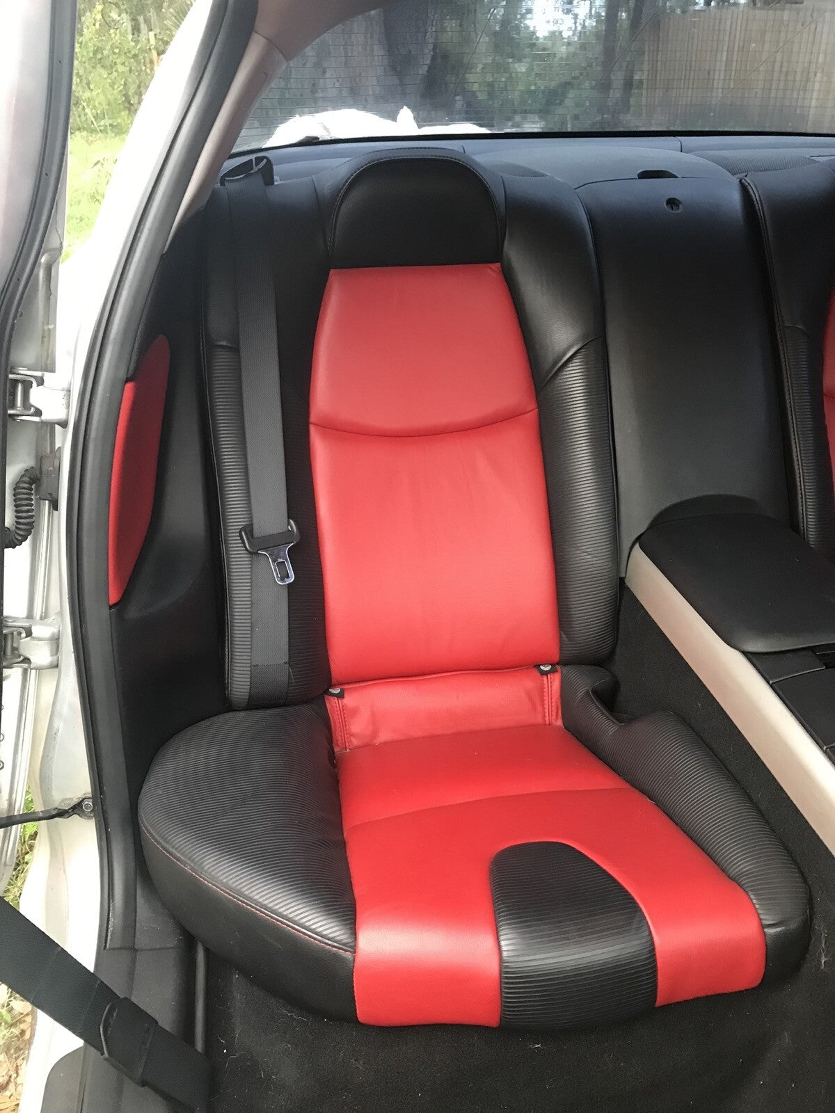 2004-2008 Mazda Rx8 Passenger Side Rear Seat red/black Leather