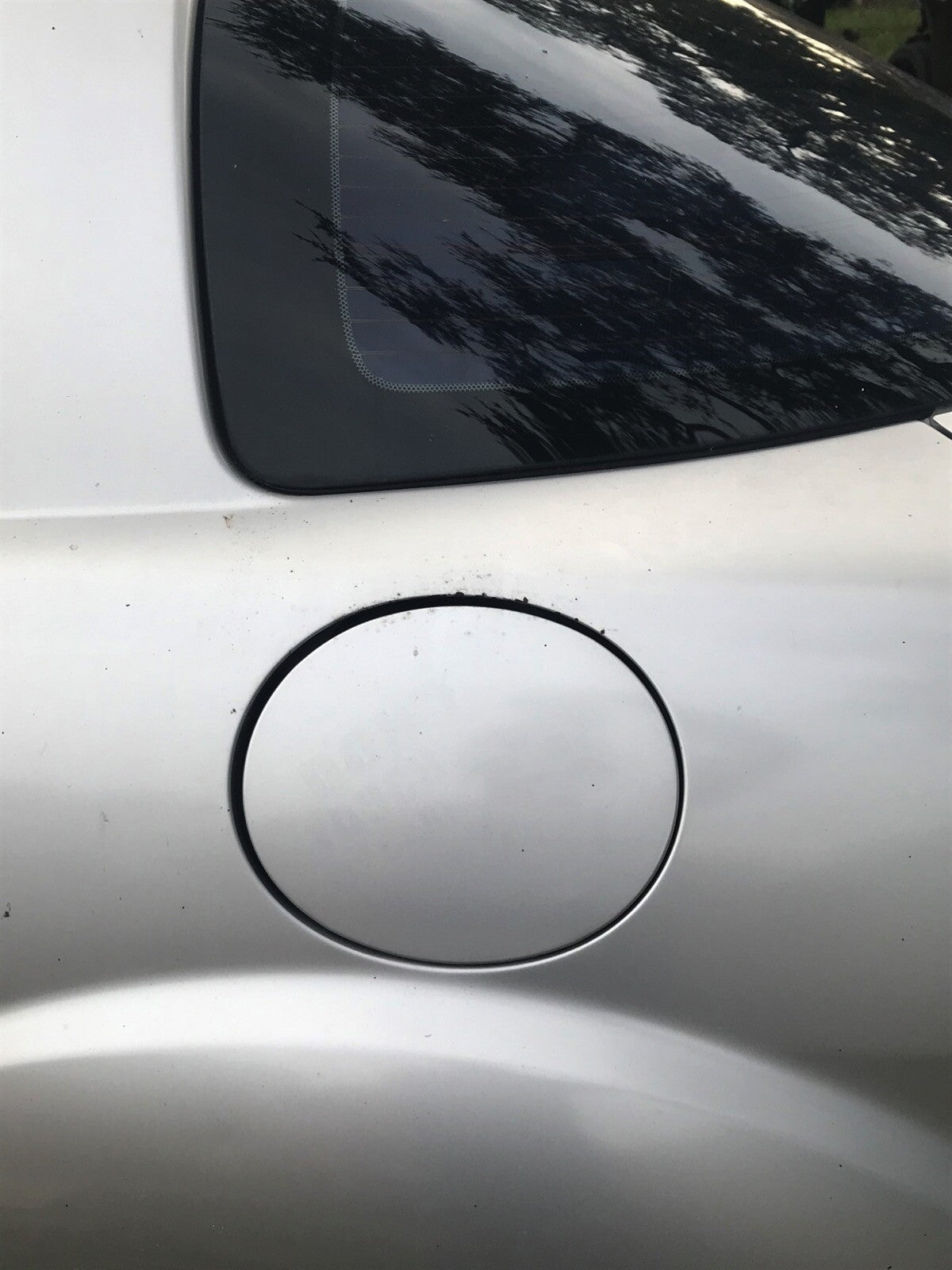 2004 Mazda RX8 Fuel Door lid Silver