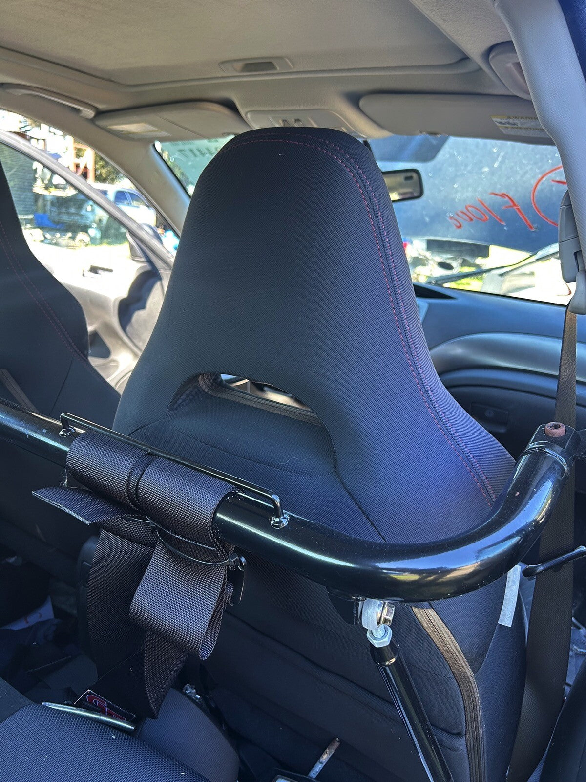 09-14 Subaru WRX Front Seats Left and Right  Red Stitching Cloth
