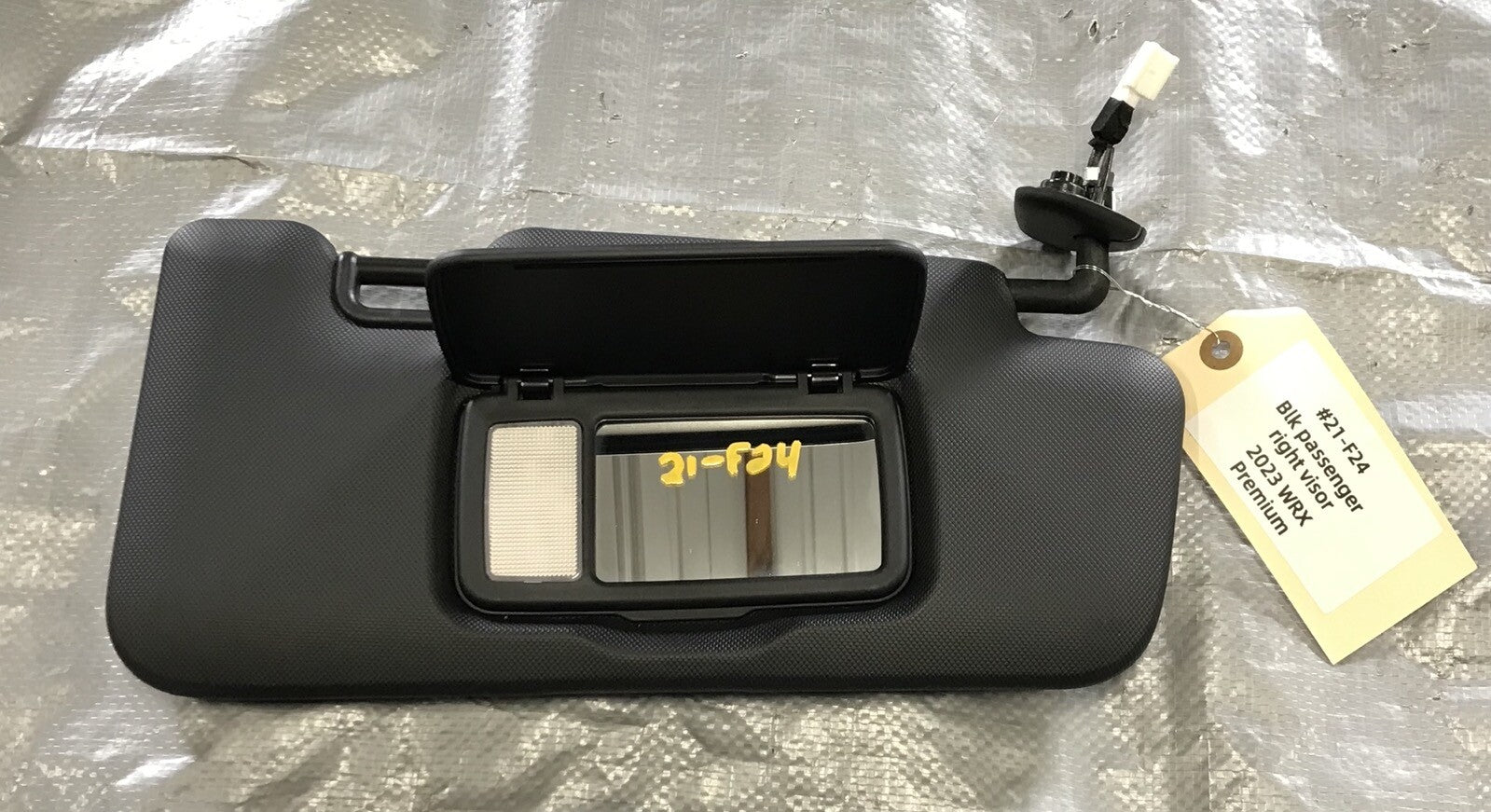 2022-2023 Subaru WRX Premium OEM left driver visor black w/mirror light