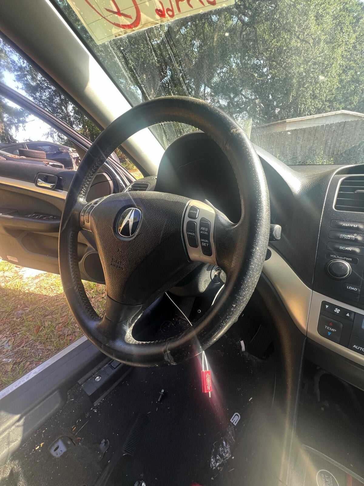 2004-08 (2006) Acura TSX Black Leather Steering Wheel