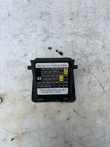 2002-2004 Subaru WRX Impreza Dash Fuse Box Cover Diagram Lid 