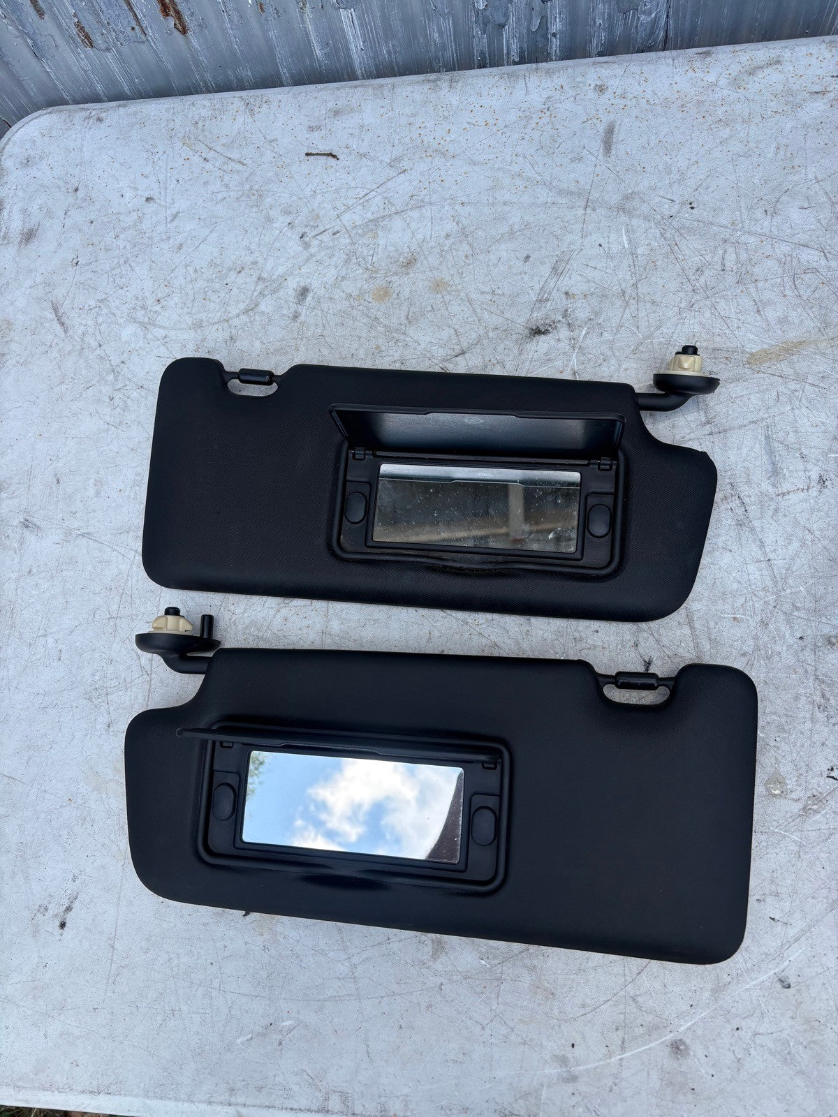 2012-2015 Honda Civic SI Coupe Pair Set Of Sunvisors Black OEM Right Left 