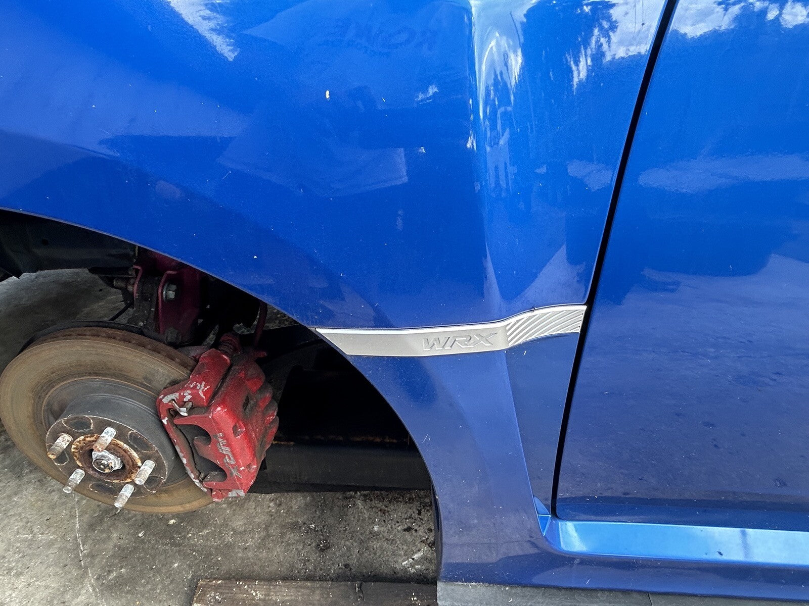 2012 Subaru WRX Left Driver fender BLUE  *Local Pick up only*