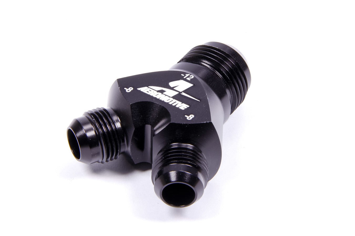  AEROMOTIVE Y-Block Fitting - 12an to 2 x -8an