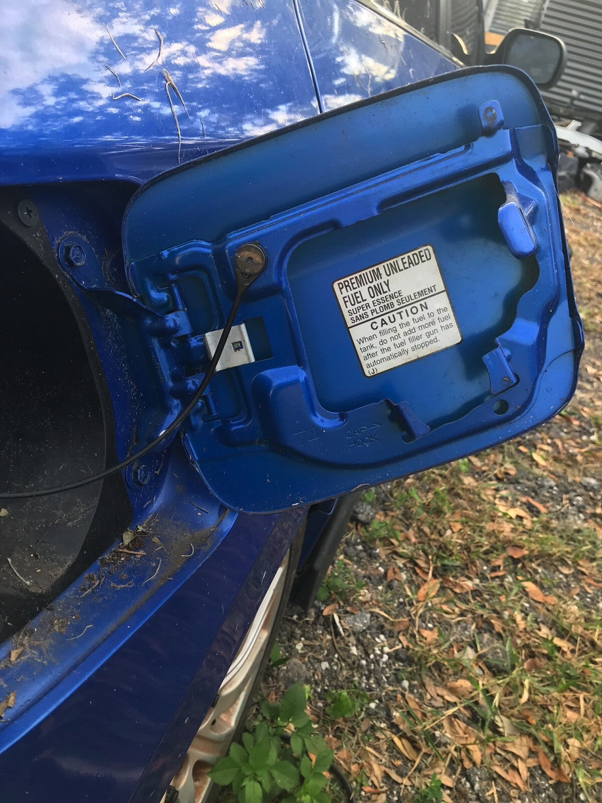 2012 Subaru Impreza WRX AWD Fuel Door 