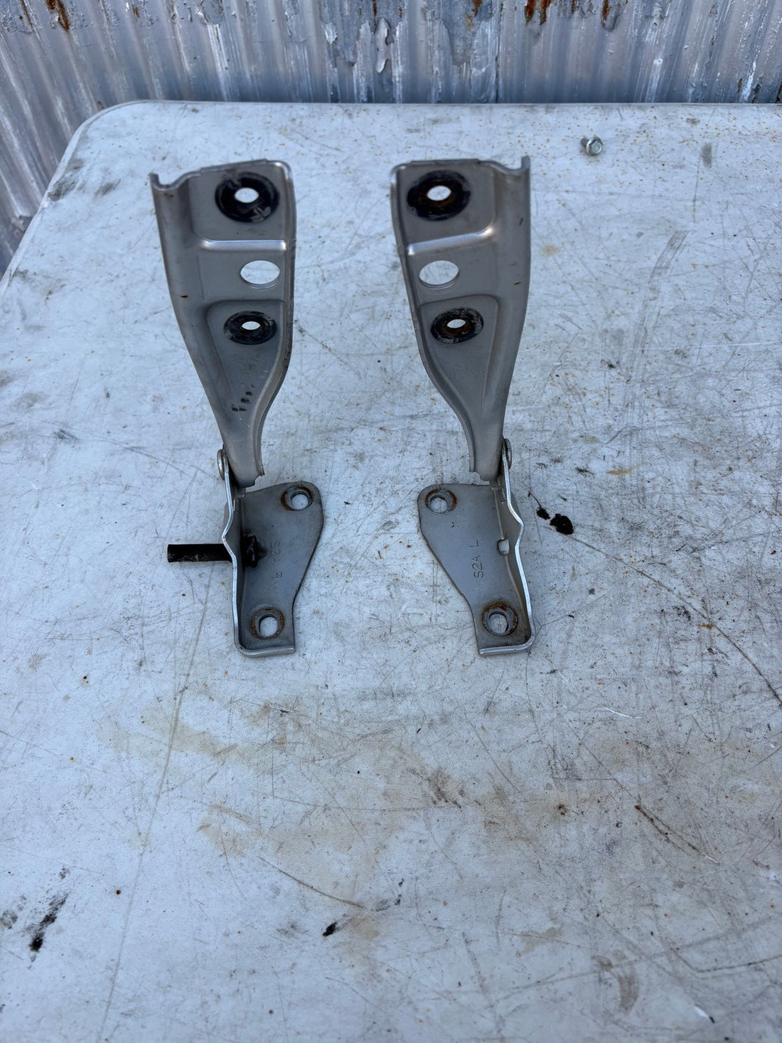 2000-2003 Honda S2000 AP1 Hood Hinges Silver Pair Set Left And Right 
