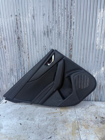 2022-2024 Subaru WRX Black Cloth Insert Rear Driver Interior Door Panel Trim 