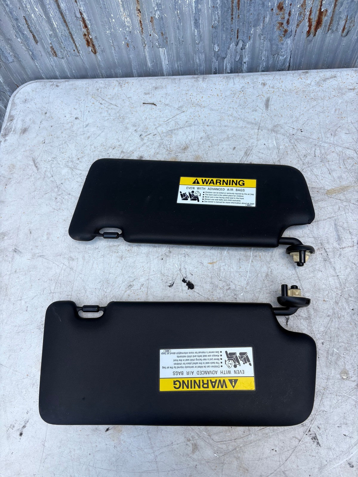 2012-2015 Honda Civic SI Coupe Pair Set Of Sunvisors Black OEM Right Left 