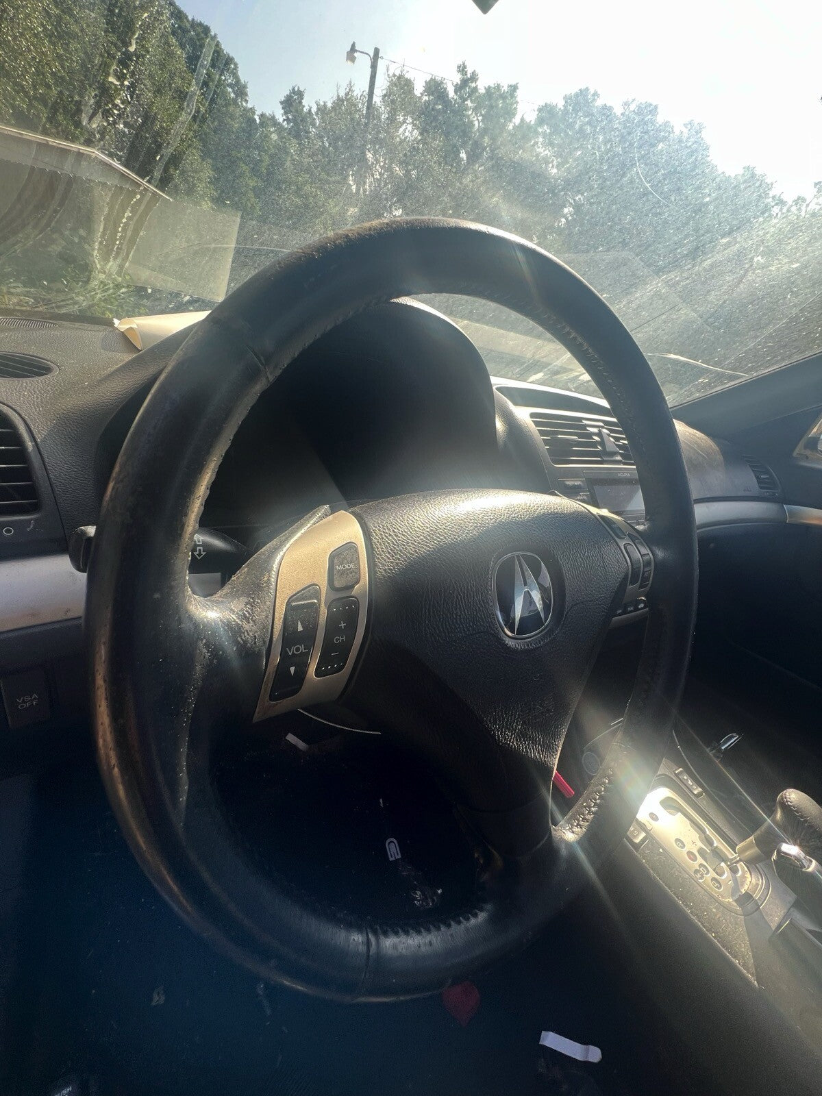 2004-08 (2006) Acura TSX Black Leather Steering Wheel