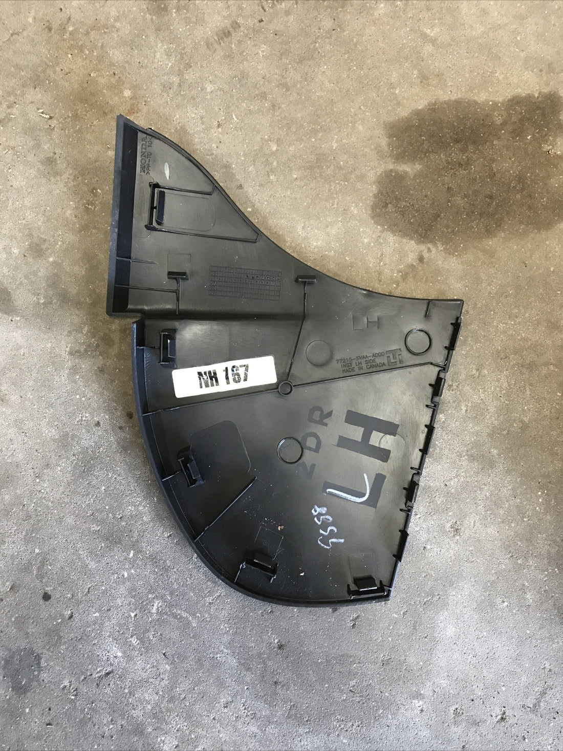 06-11 Honda Civic Coupe Left Dash End Cap Cover Black