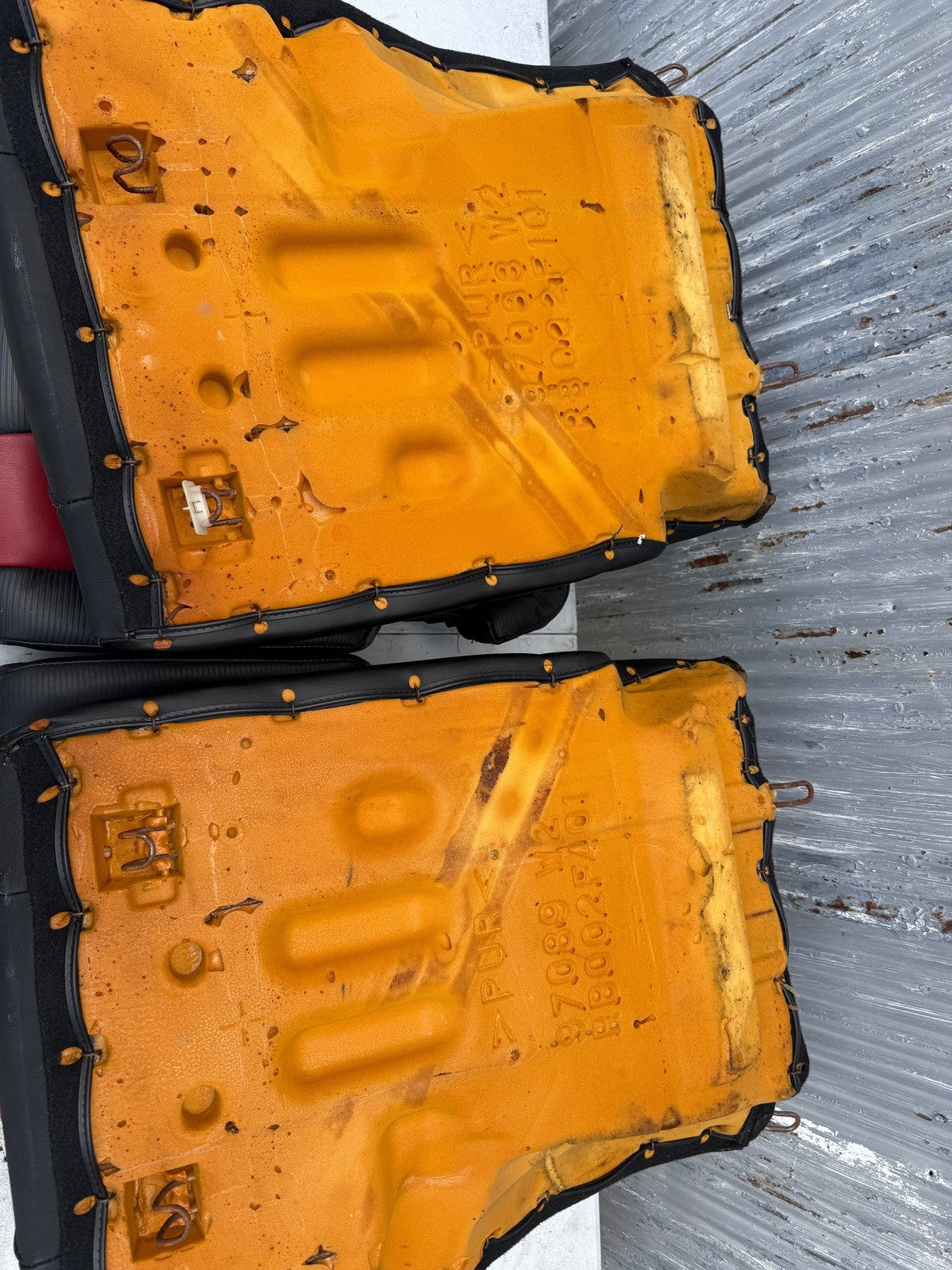 04-08 Mazda Rx8 Rear seats 2 tone red & black 