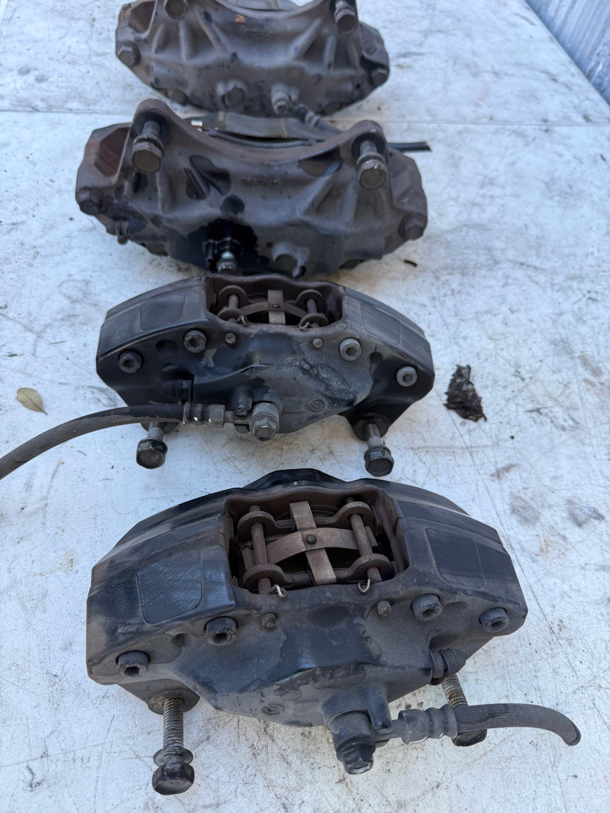 2015-2017 Subaru WRX STI Brake Calipers Front and Rear Black
