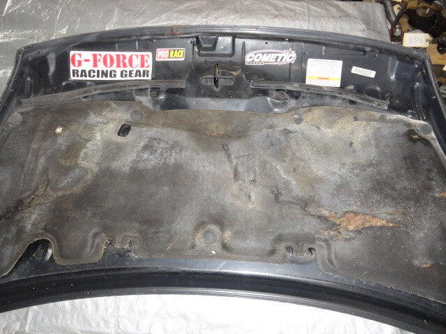 2002 Honda Civic Front Hood Black