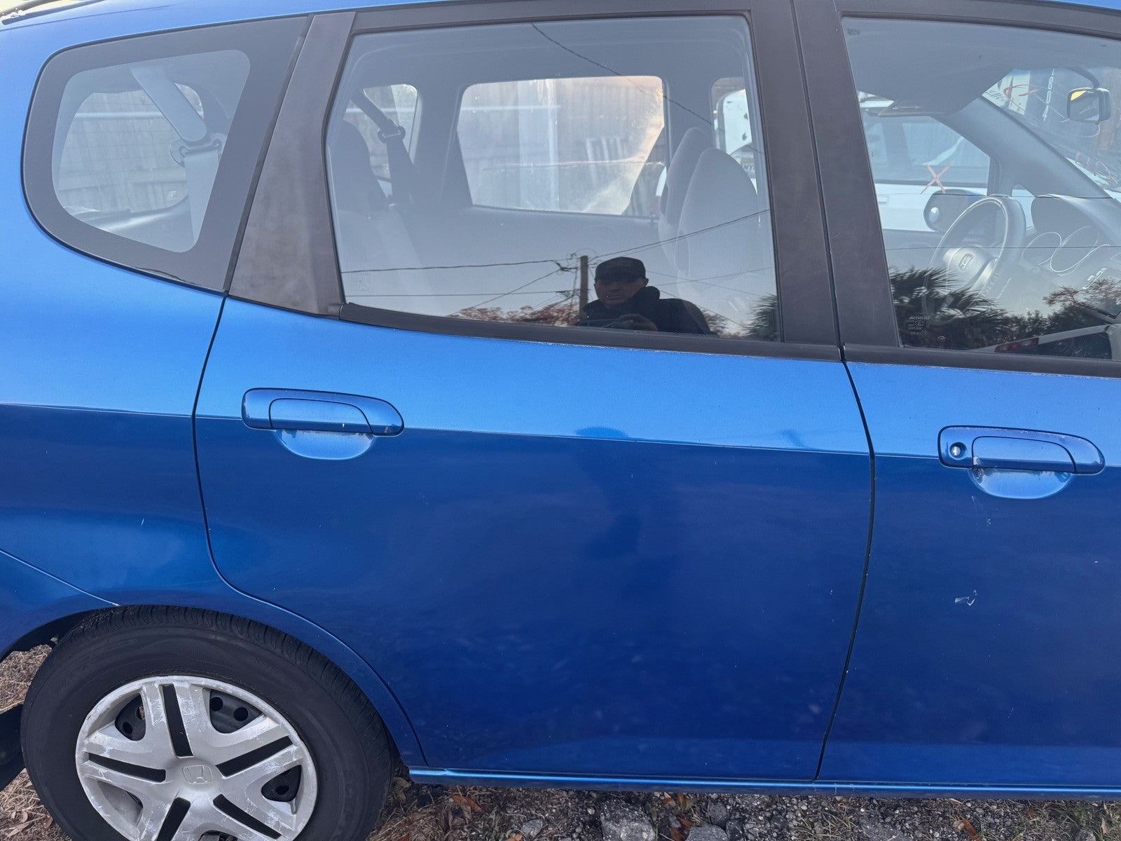 2007 Honda Fit Passenger Rear Door BLUE
