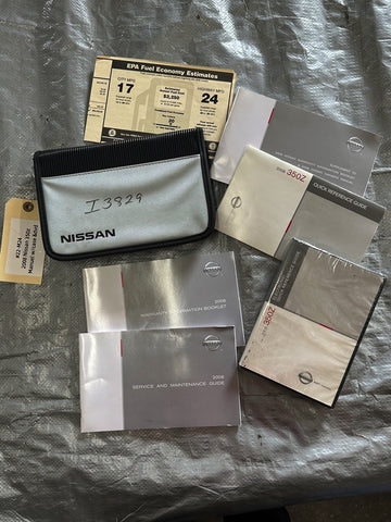 2008 Nissan 350z touring model original owners manual w/ dvd & extras OEM manual