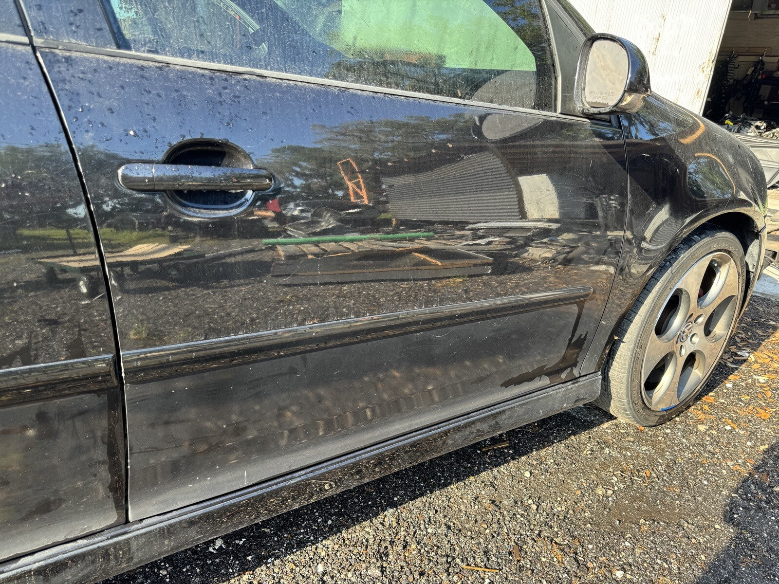2007 vw gti, passenger side front door BLACK. No panel, no glass or regulator
