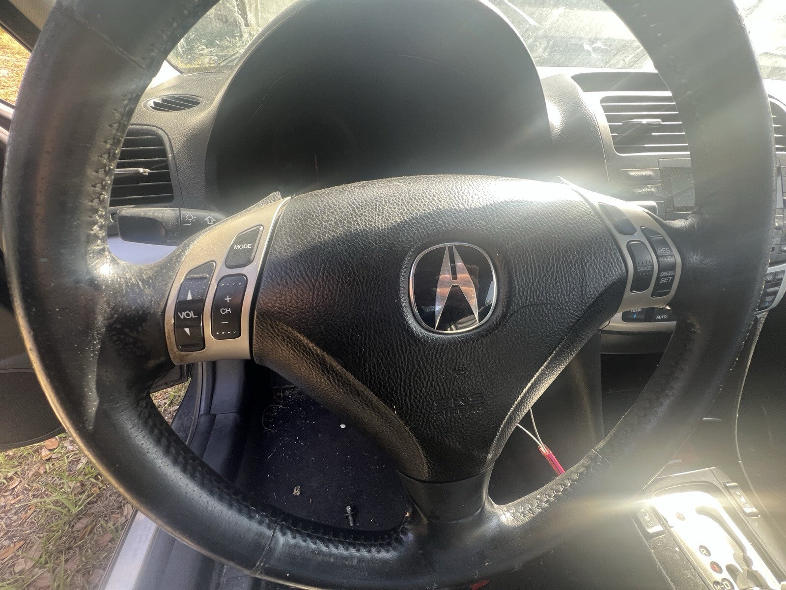 2004-08 (2006) Acura TSX Black Leather Steering Wheel