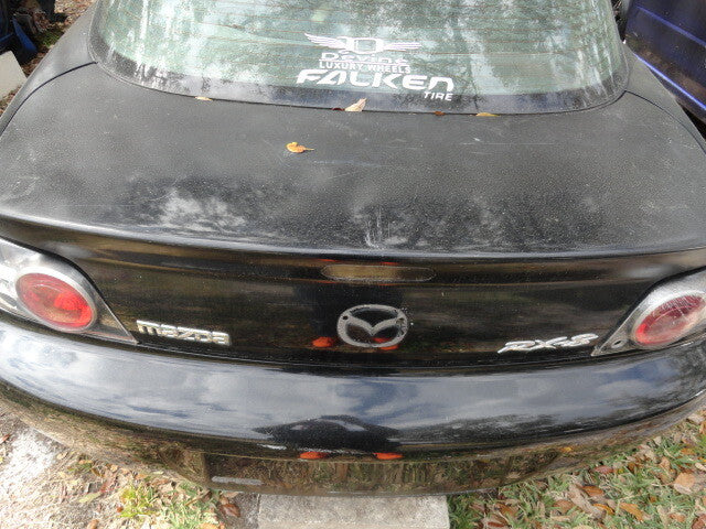 2004 Mazda RX8 Trunk Lid Black No Spoiler