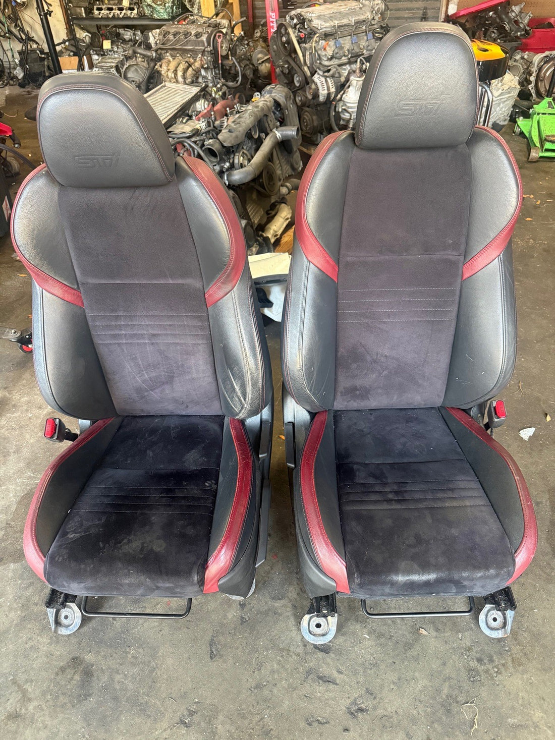 2015-2020 Subaru WRX STI Front Seats Black Red