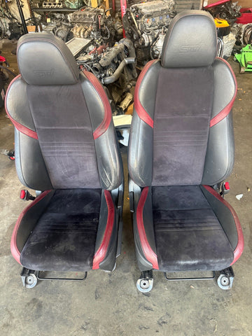 2015-2020 Subaru WRX STI Front Seats Black Red