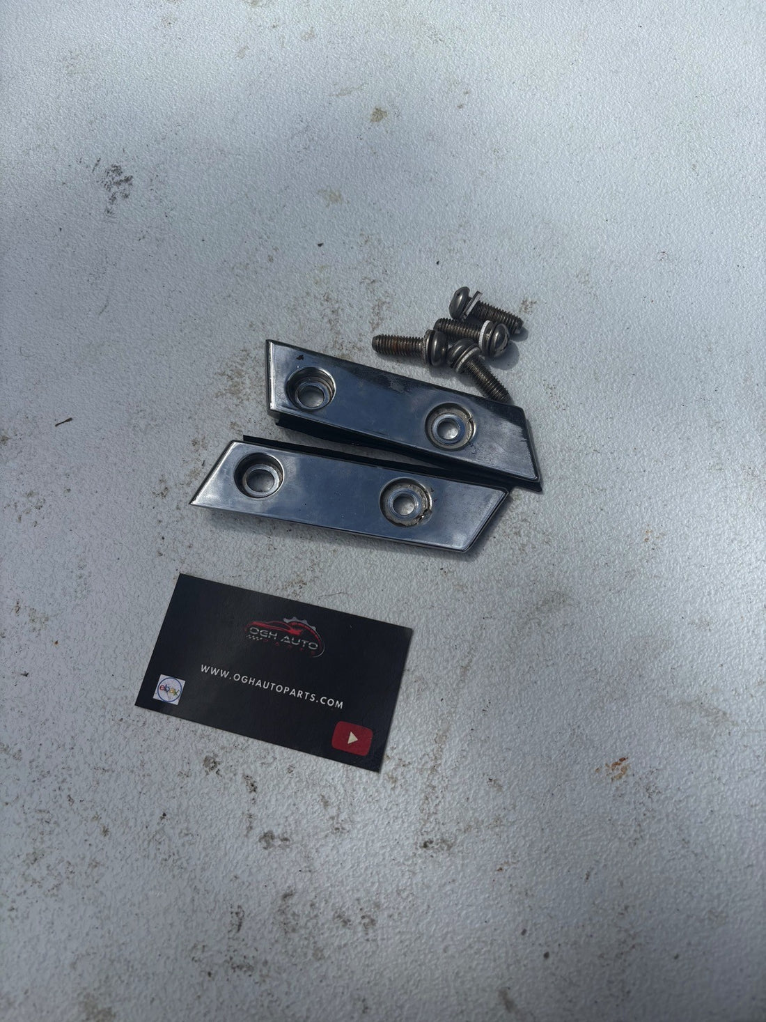 1990-2005 Mazda Miata NA NB OEM Rear Striker Chrome With Bolts Hard Top 