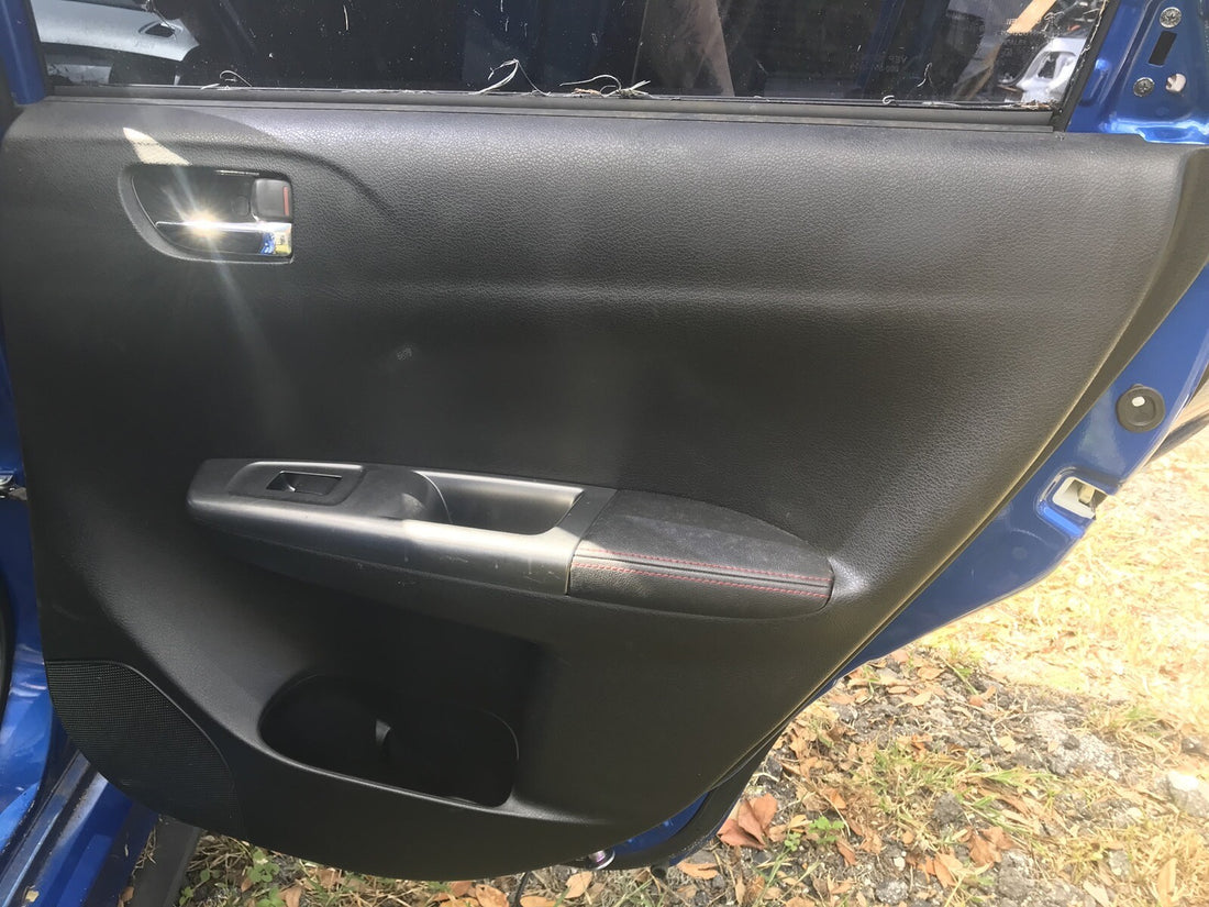 2012 Impreza WRX Rear Driver's Side Interior  Door Panel w/o Window Regulator