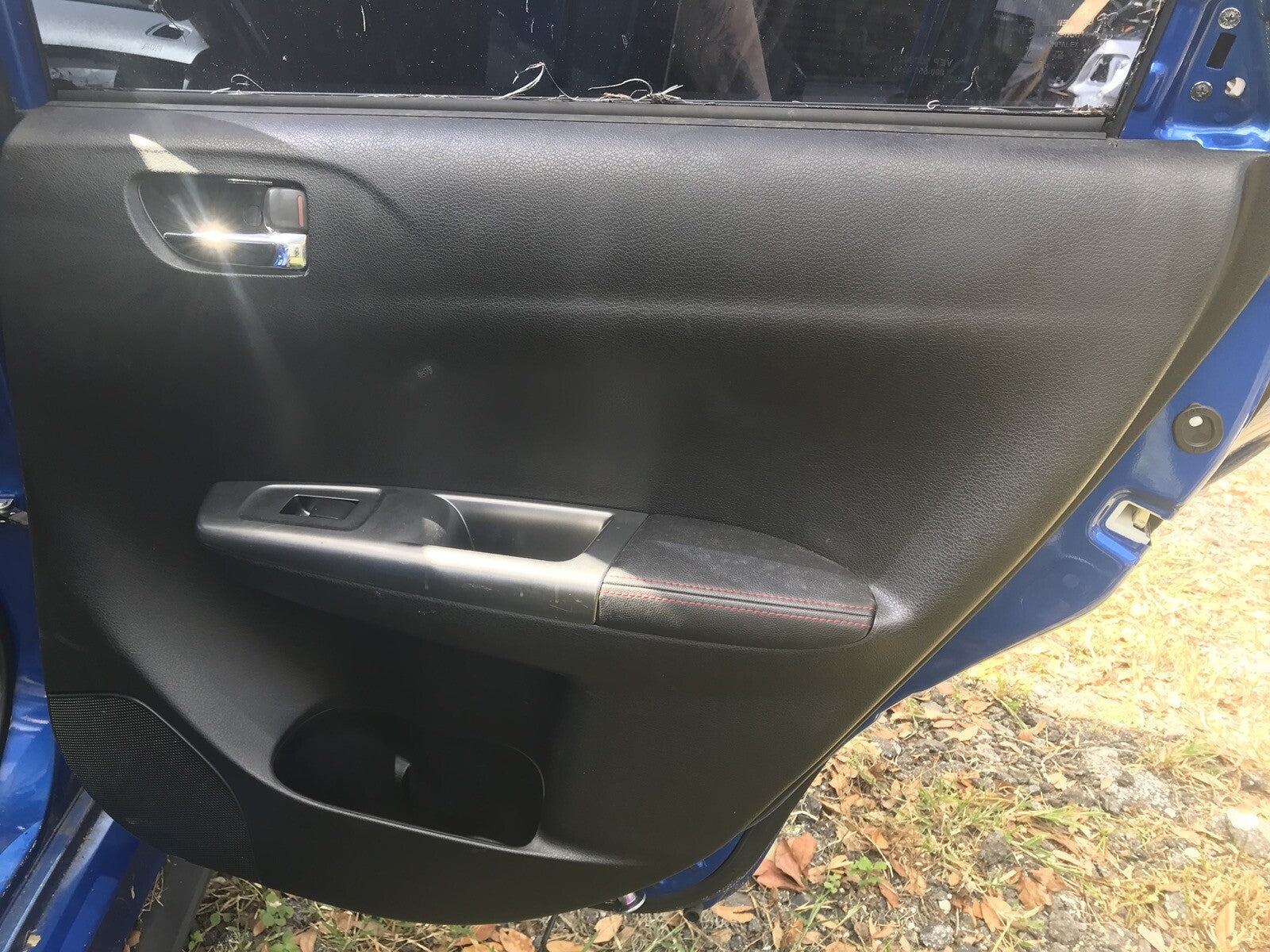2012 Impreza WRX Rear Driver's Side Interior  Door Panel w/o Window Regulator