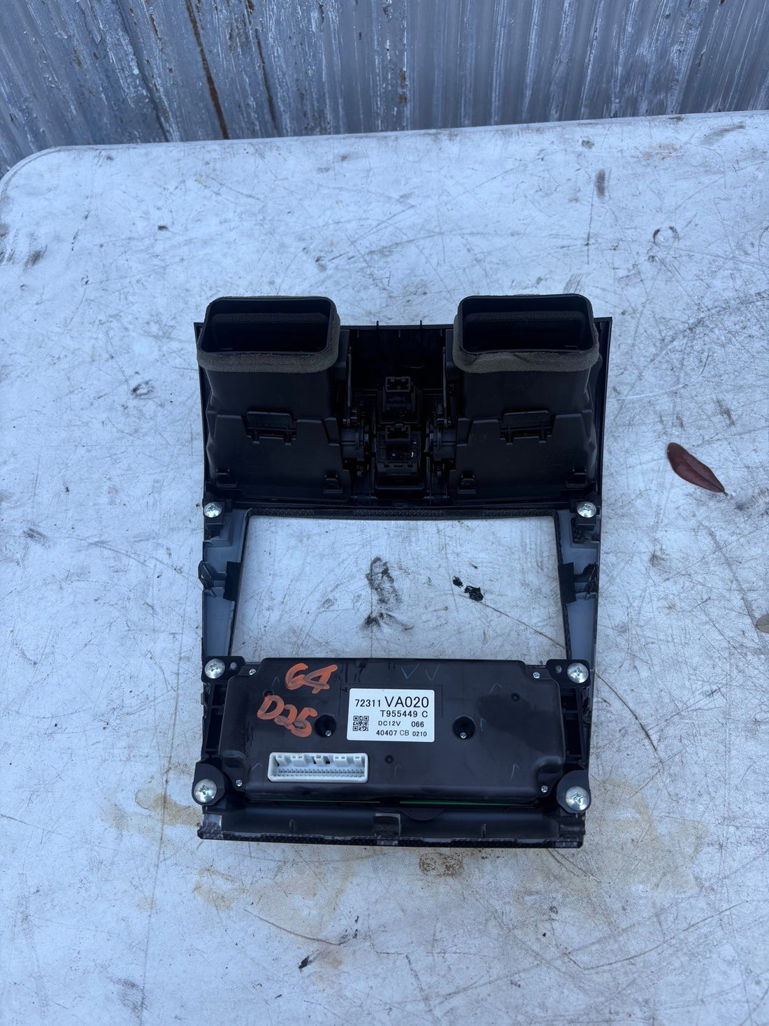 2015-2019 Subaru WRX STI OEM Carbon Dipped Radio Trim Bezel With AC Controls  