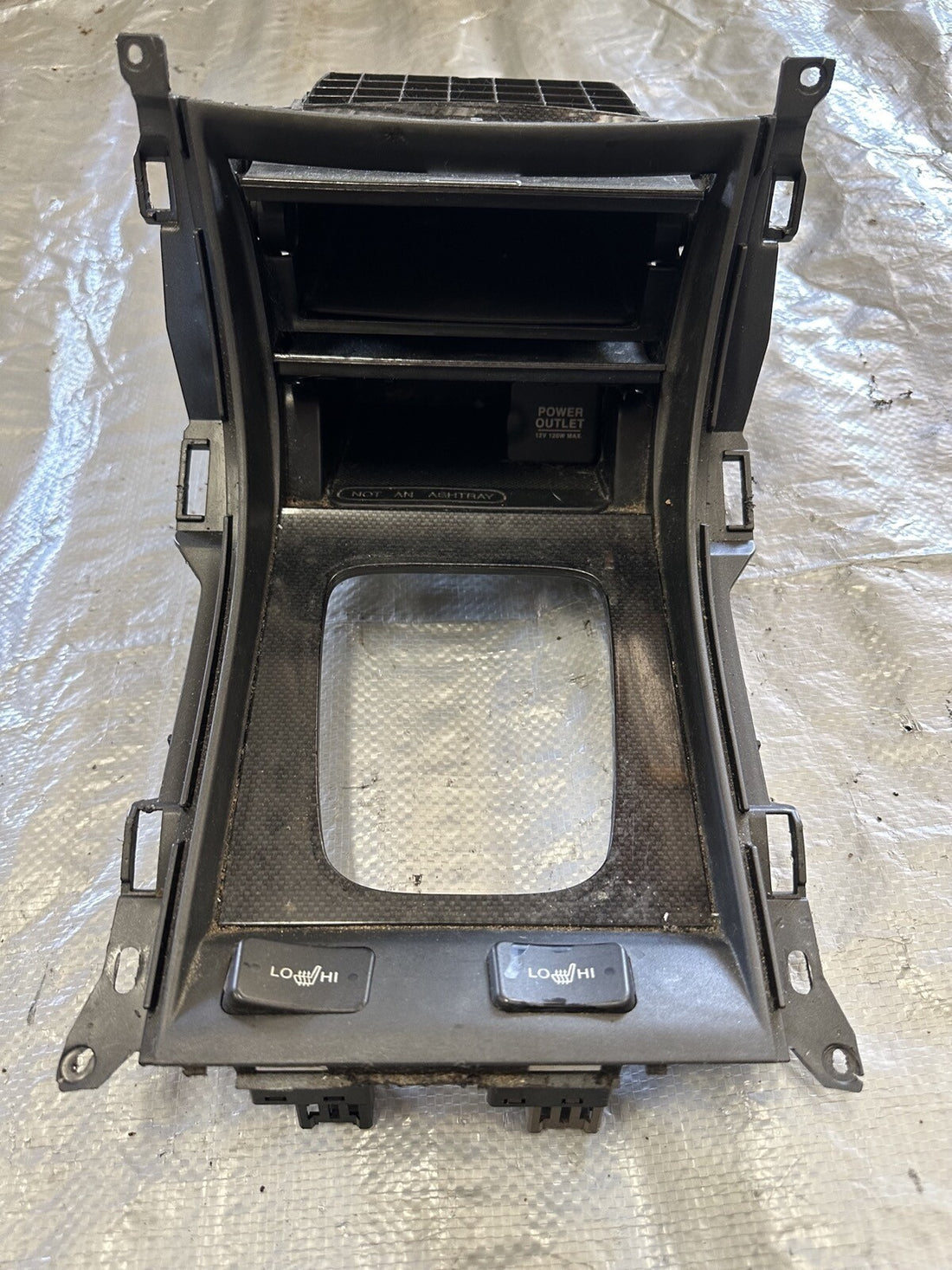 07-08 acura TL type S Center Console Shifter Heated Seat Pocket Bezel Trim oem