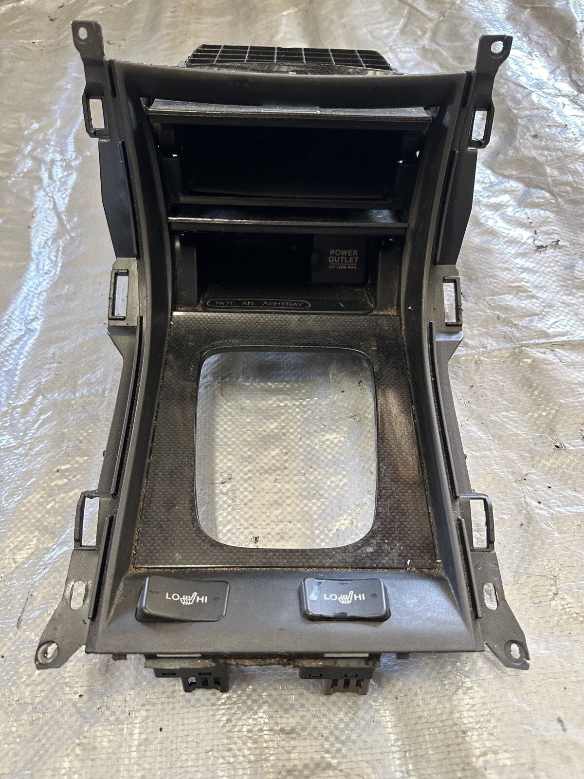 07-08 acura TL type S Center Console Shifter Heated Seat Pocket Bezel Trim oem