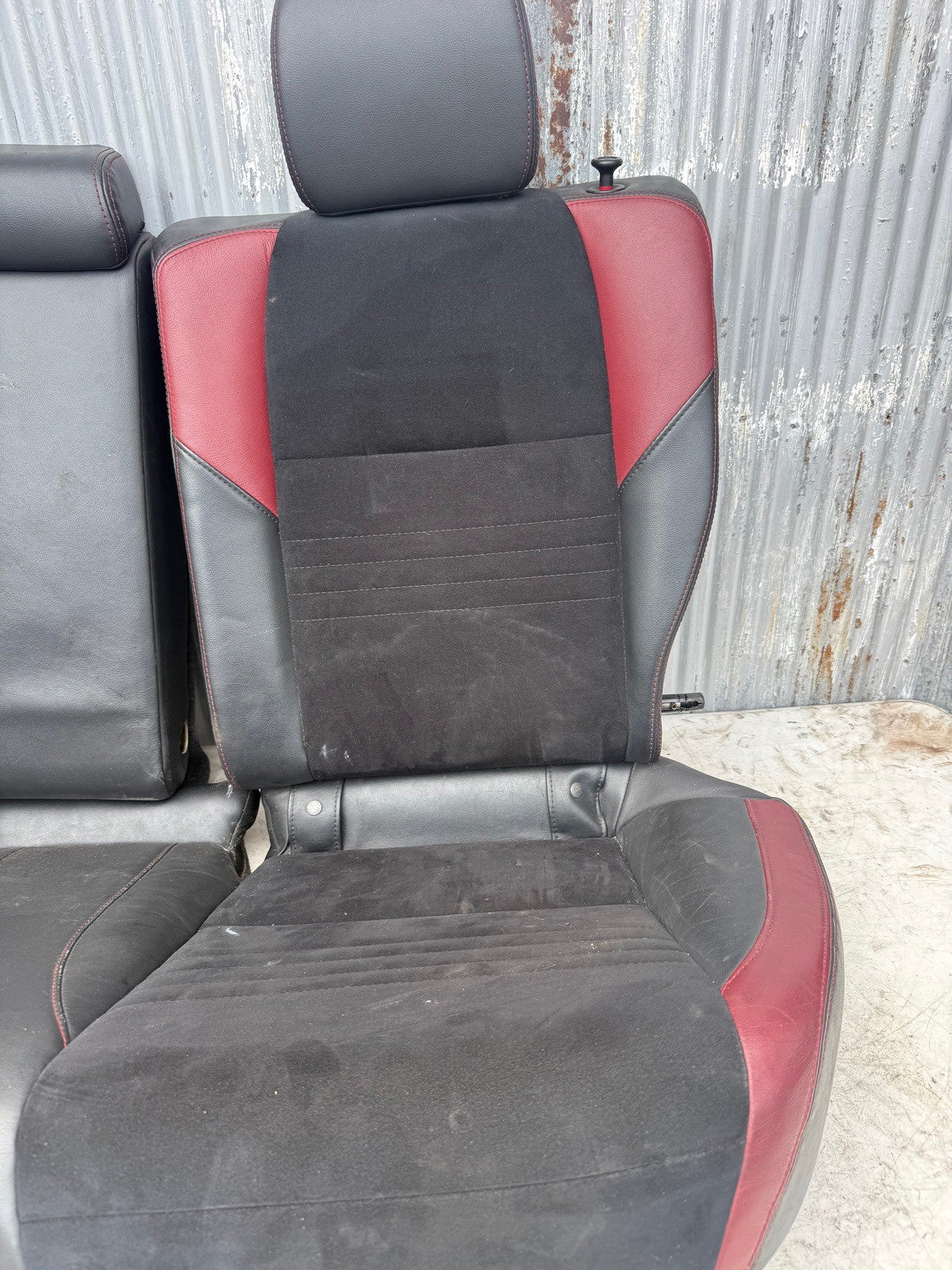 2015 - 2020 Subaru WRX STI Rear Seat Red Black Suade 