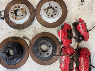 Subaru WRX TR Front and Rear Brake Calipers 4 pot 2 pot STI
