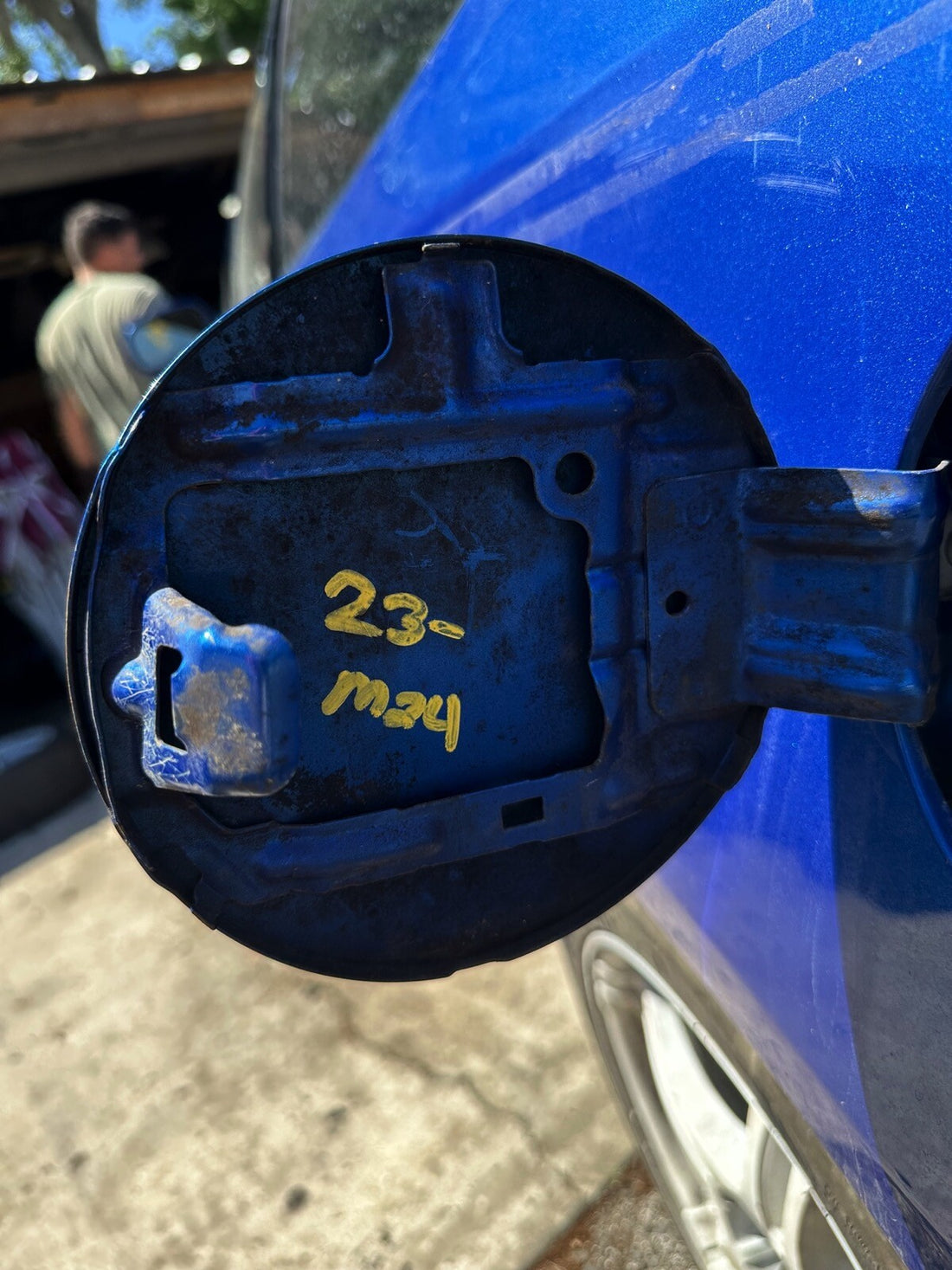 2002-2005 Honda Civic SI Fuel Door Gas Lid OEM Hatchback EP3 (2005 blue) EP3 JDM