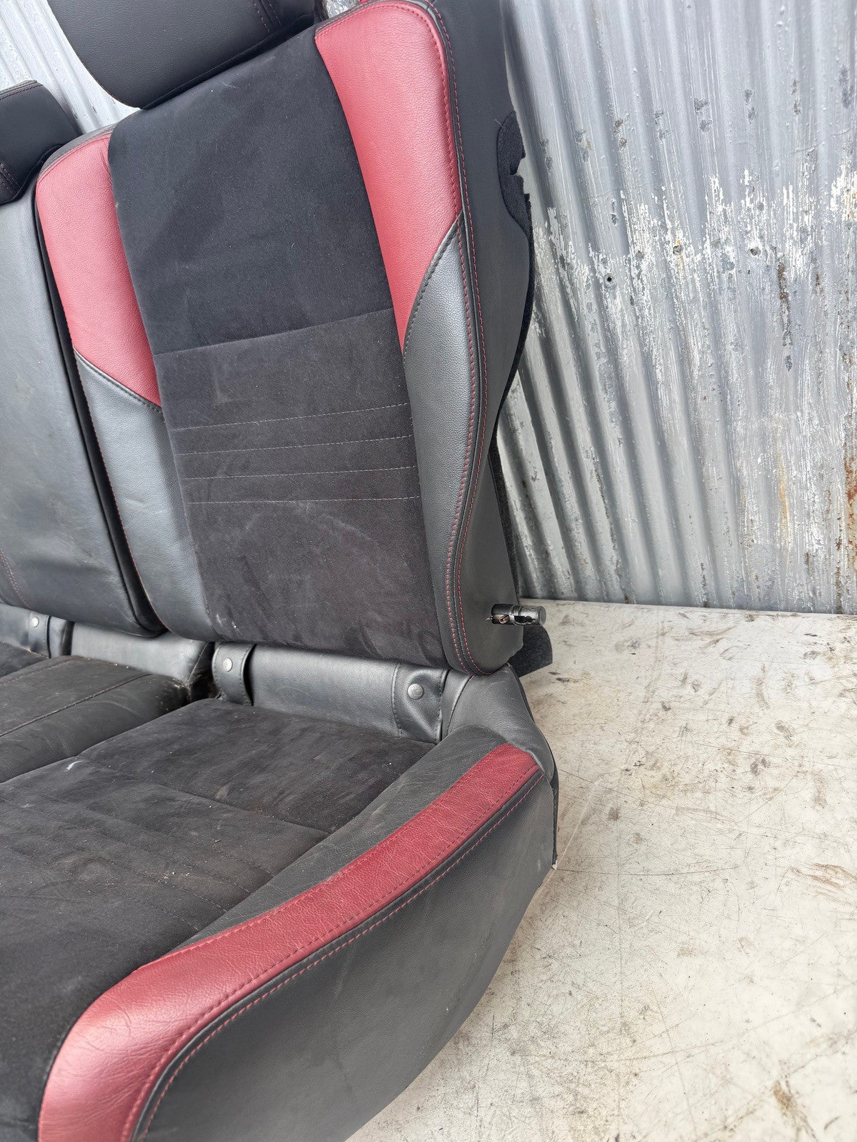 2015 - 2020 Subaru WRX STI Rear Seat Red Black Suade 