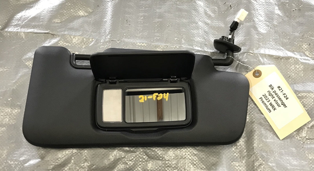 2022-2023 Subaru WRX Premium OEM right passenger visor black w/mirror light