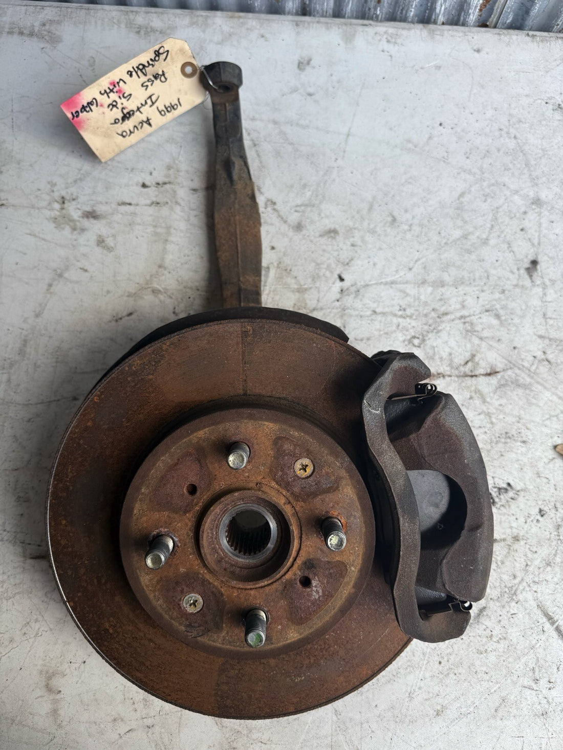 1999-2000 Acura Integra Front Knuckle Assembly (no rotor) Passenger Side