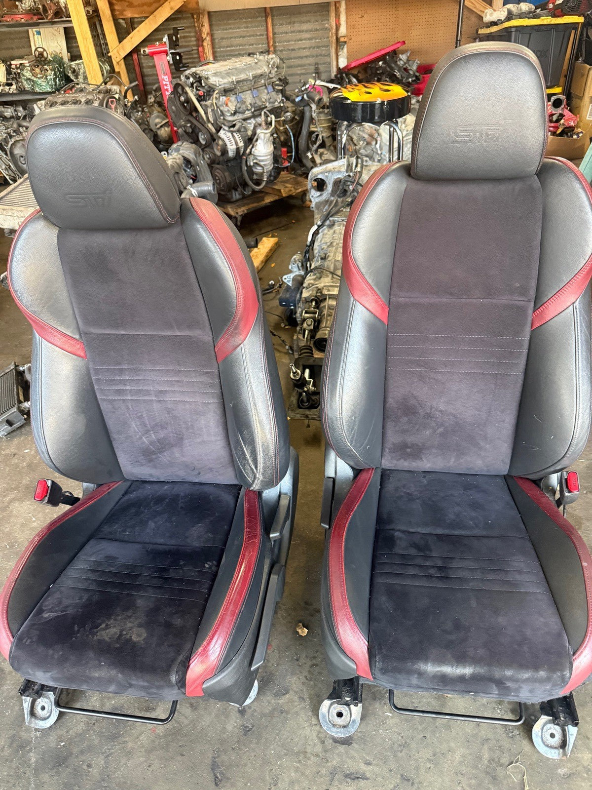 2015-2020 Subaru WRX STI Front Seats Black Red