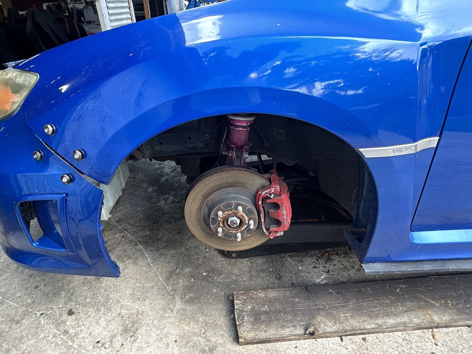 2012 Subaru WRX Left Driver fender BLUE  *Local Pick up only*