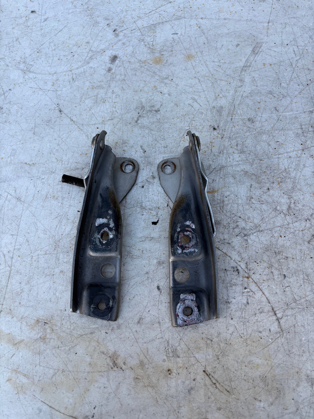 2000-2003 Honda S2000 AP1 Hood Hinges Silver Pair Set Left And Right 