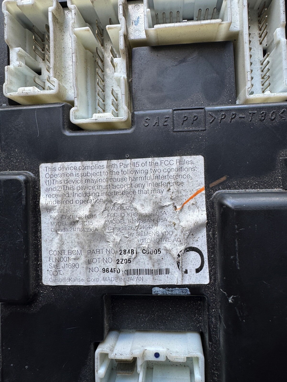 2004 Nissan 350Z BCM Body Control Module 