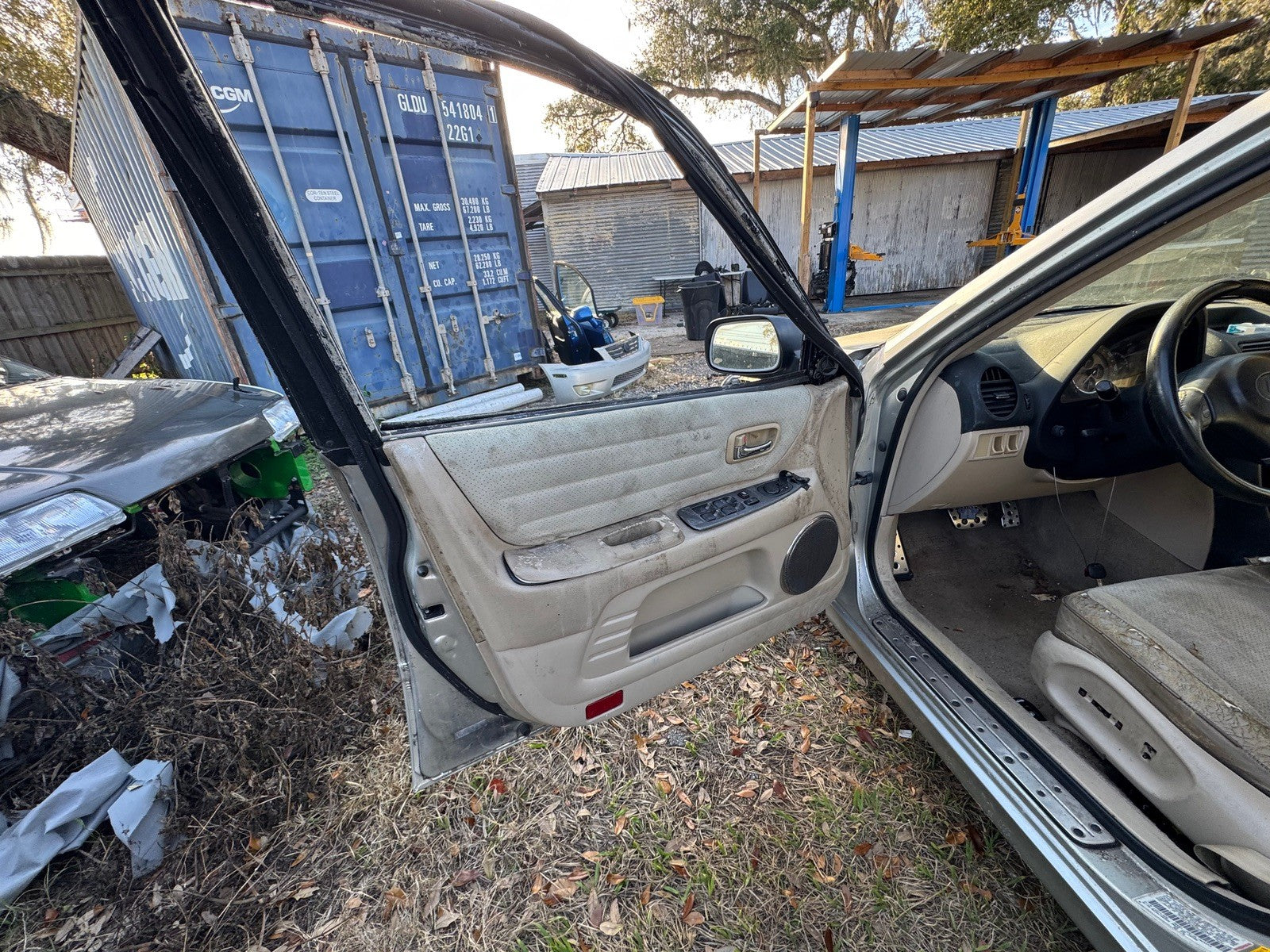 2002 Lexus IS300 Front Driver Door Silver 
