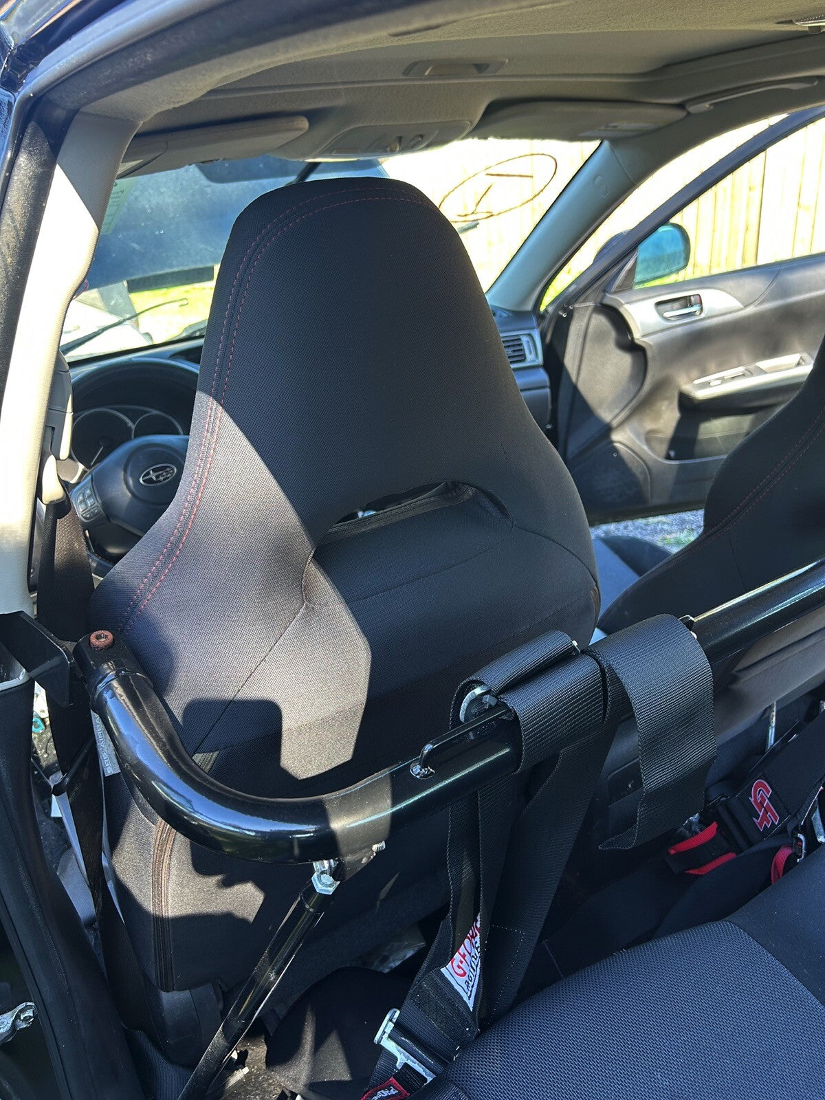 09-14 Subaru WRX Front Seats Left and Right  Red Stitching Cloth