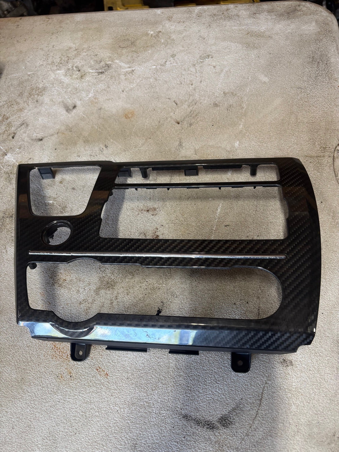 2012-2015 Honda Civic SI Radio Bezel Trim Cover Carbon Look OEM 