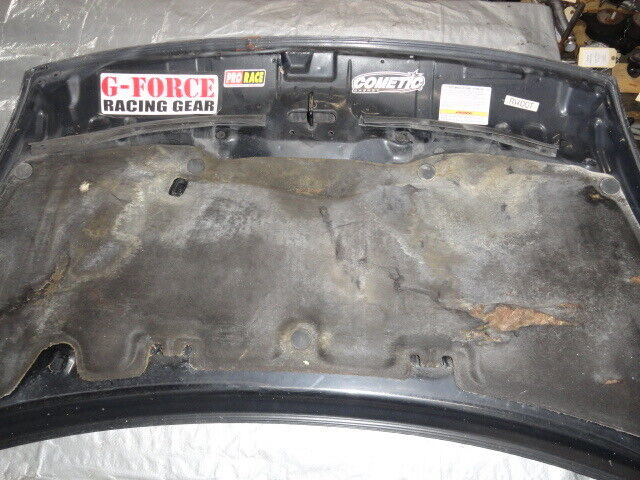2002 Honda Civic SI Front Hood Black image 3